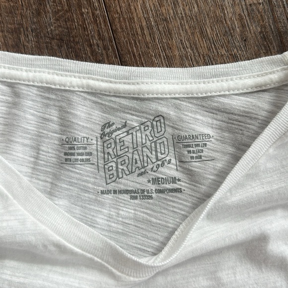 Retro Brand White Graphic Tee - Picture 7 of 8